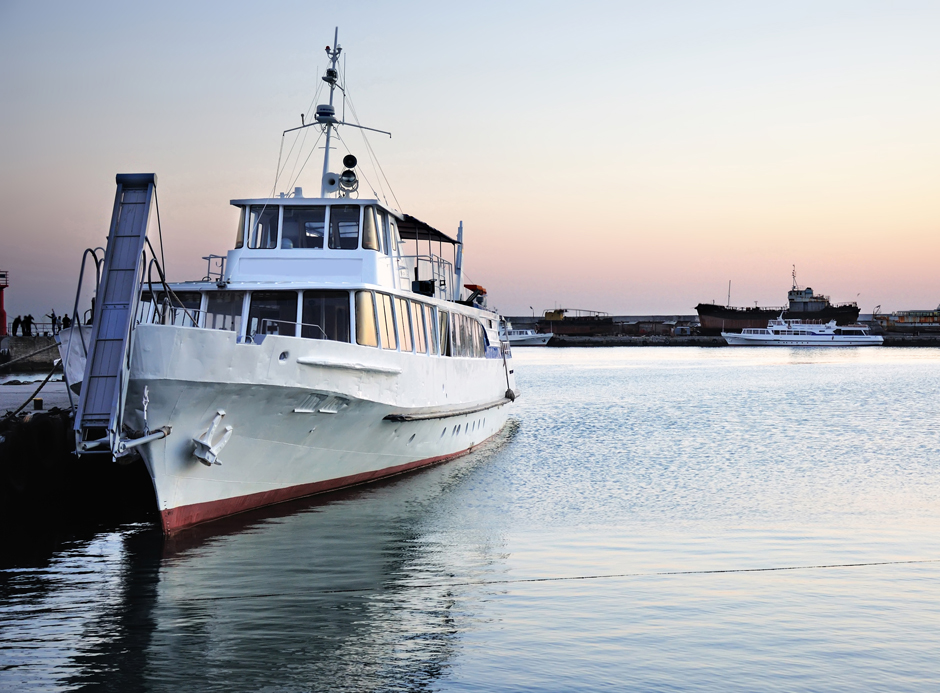 Ship on the seacoast